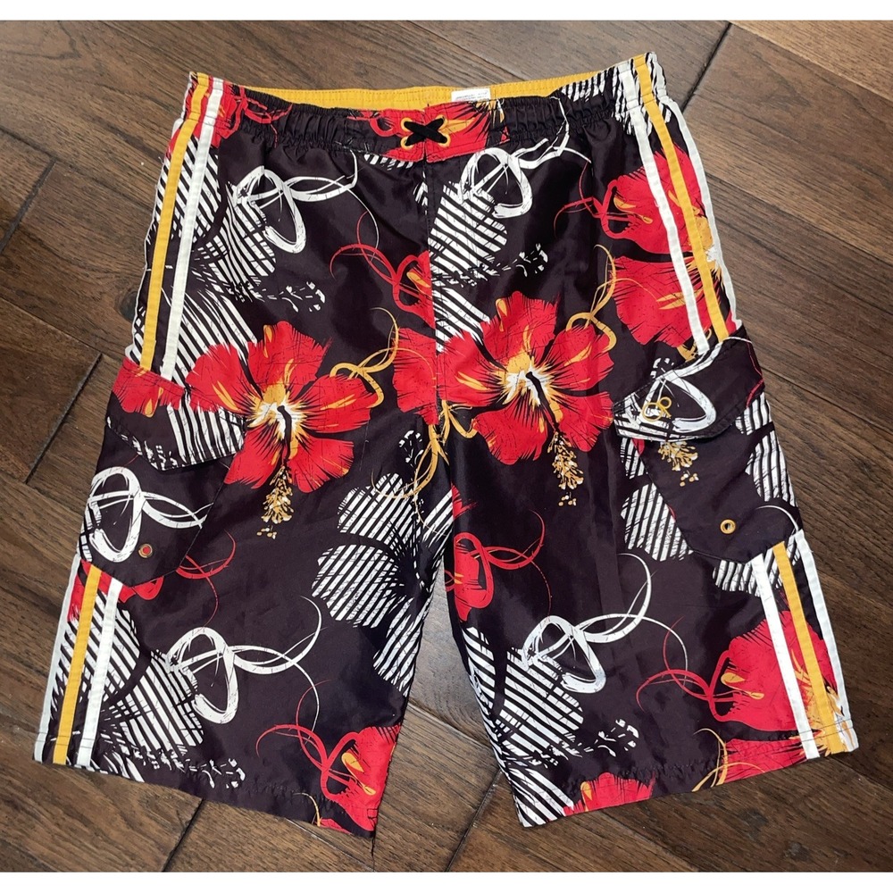 OCEAN‎ PACIFIC OP Board Shorts Floral Surf XXL (18) VINTAGE 90s Y2K